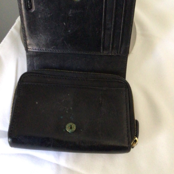 Coach Vintage small bifold leather Wallet  with zipper around change purse - Picture 7 of 12